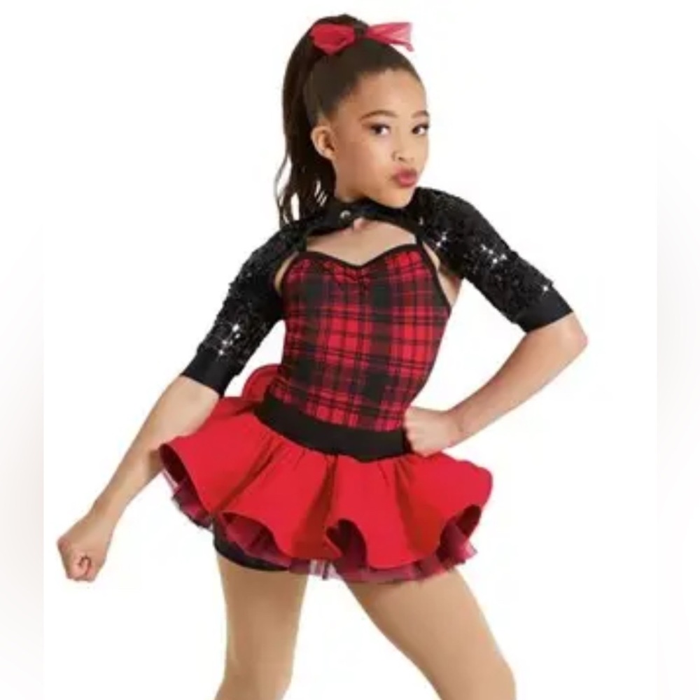 Weissman Red and Black Plaid Dance Costume